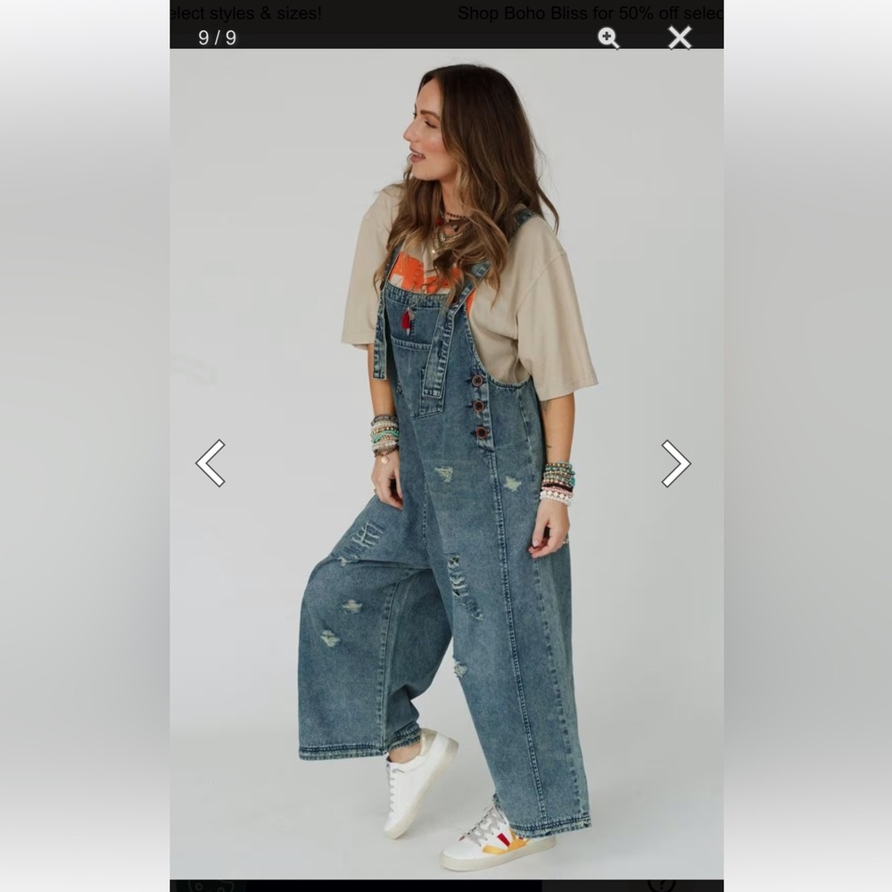 High Hopes Slouchy Denim Overalls